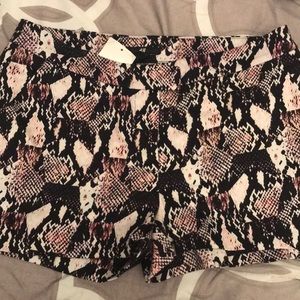 H&M snakeskin print shorts